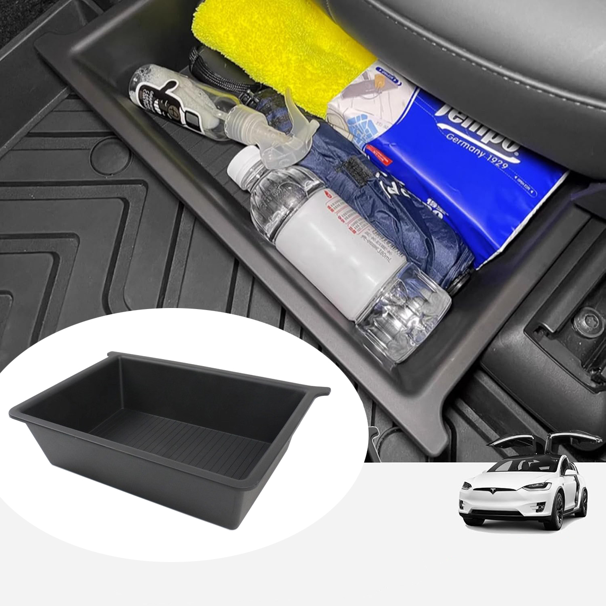 Teslula TPE Under Seat Storage Box for Model Y Juniper