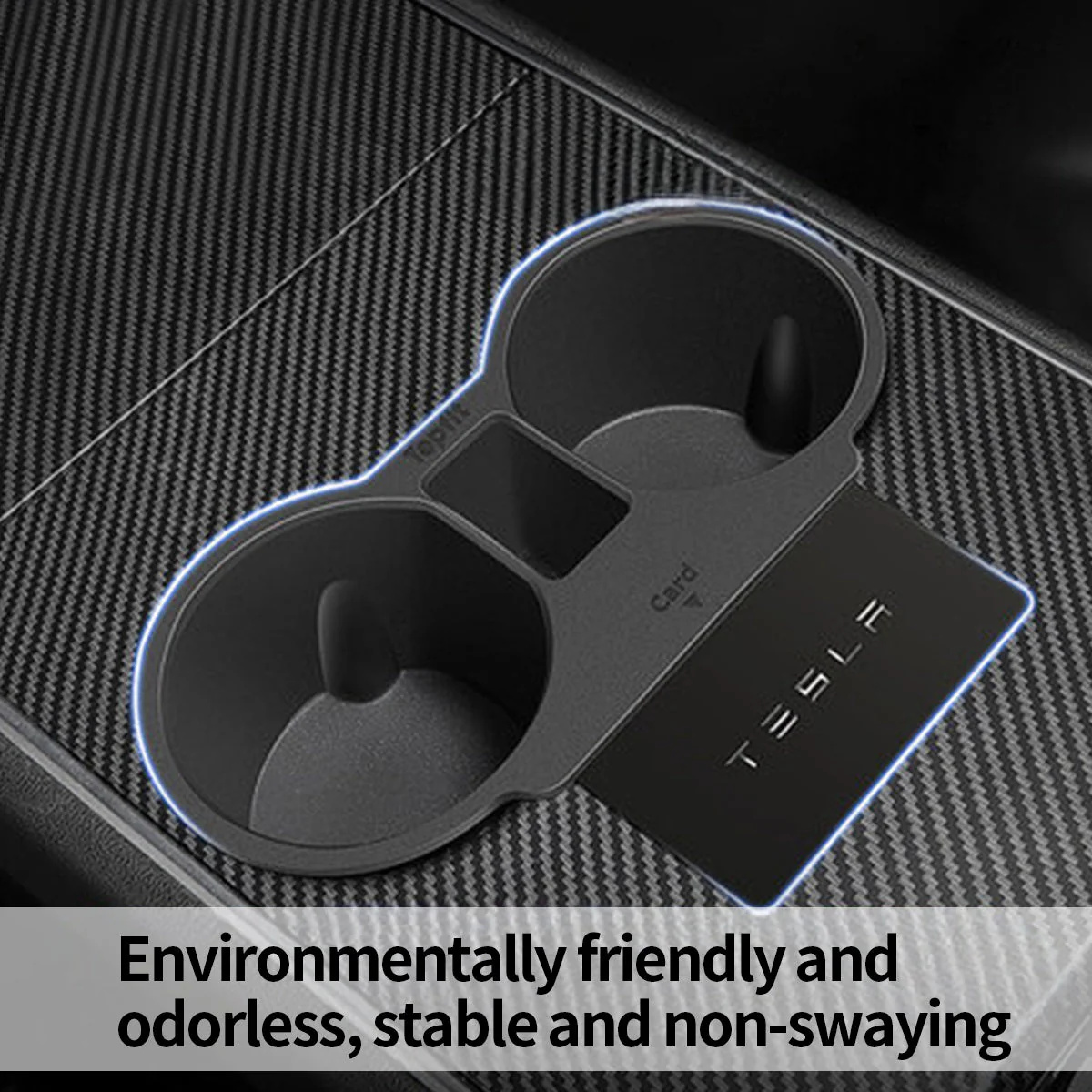 Teslula Cup Holder Insert for Tesla Model 3/Y - Spill-Proof Silicone
