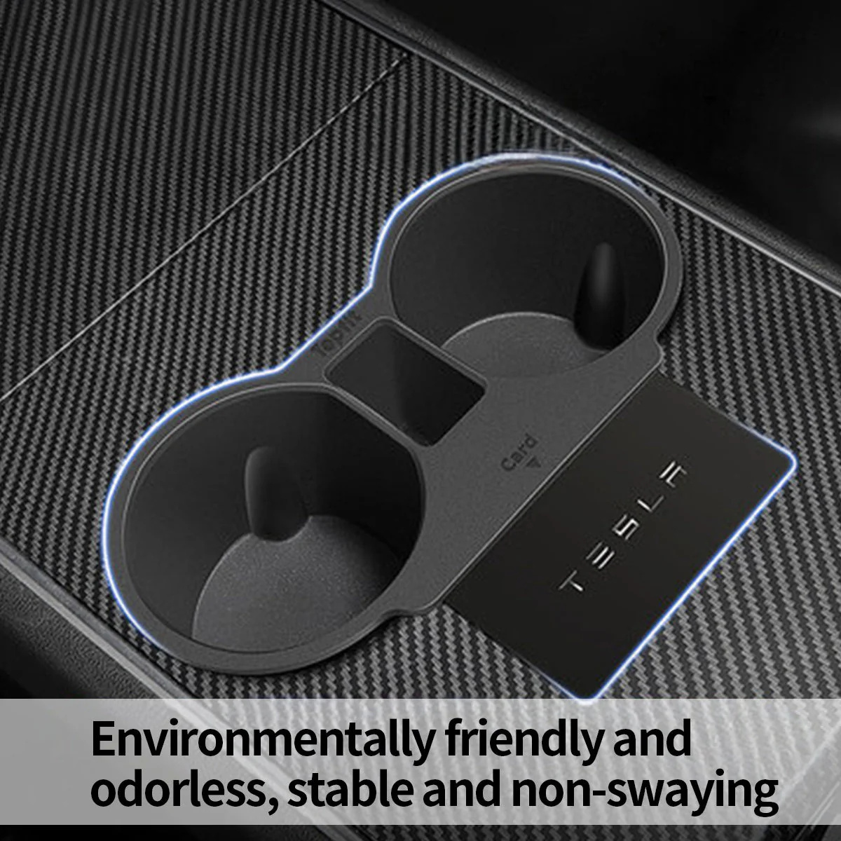Teslula Cup Holder Insert for Tesla Model 3/Y - Spill-Proof Silicone