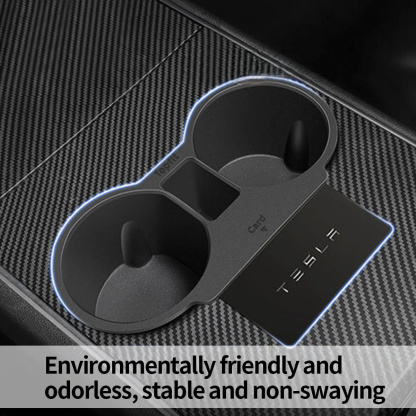 Teslula Cup Holder Insert for Tesla Model 3/Y - Spill-Proof Silicone