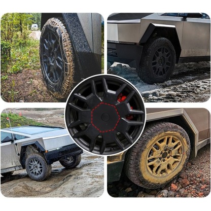 Teslula Center Hub Caps for 20" Cyber Wheels for Cybertruck