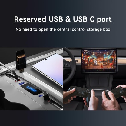 Teslula USB Hub Docking Station of Center Console Smart Sensor For Tesla Model3/Y