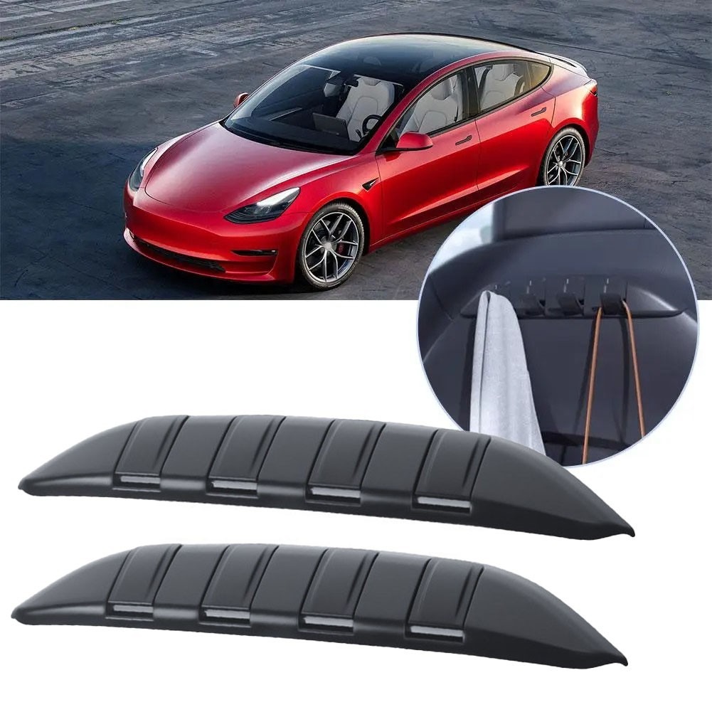 Tesla Model 3/Y Foldable Seat Hooks | 4-in-1 Bag Holder & Organizer