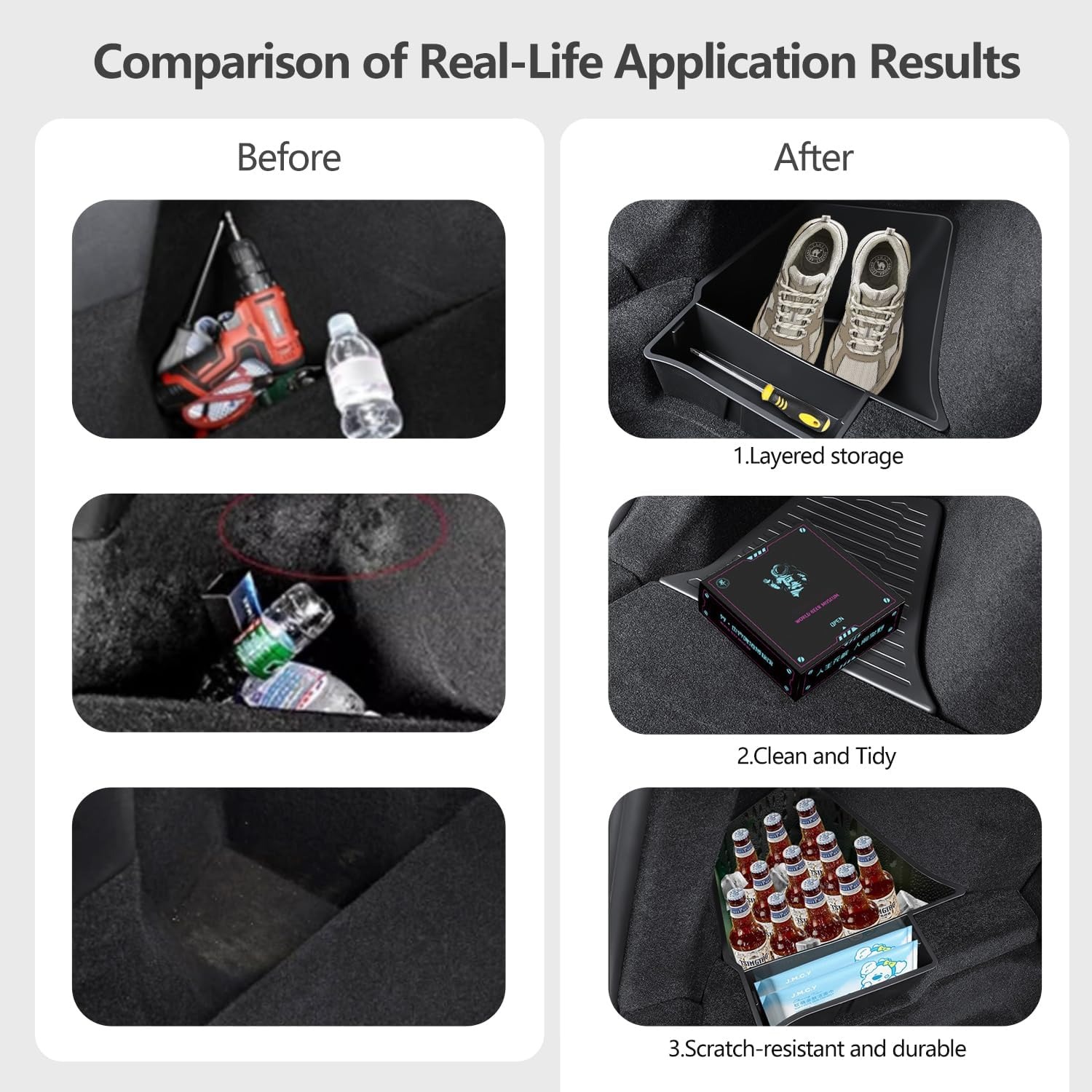 Tesla Model Y Juniper Trunk Storage Boxes | 6-Piece TPE Organizer Set