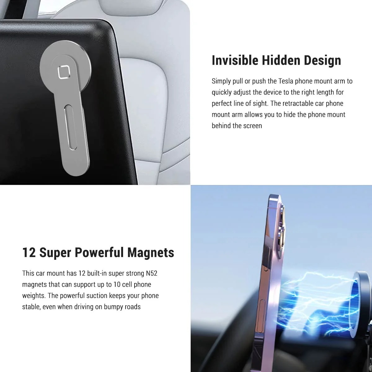 Teslula | Wireless Magsafe Mount for Tesla Model 3/Y/S/X/Cybertruck