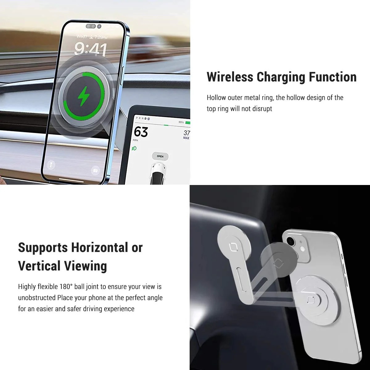 Teslula | Wireless Magsafe Mount for Tesla Model 3/Y/S/X/Cybertruck