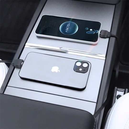 Teslula Armrest Box Hidden Expansion Dock for Model Y Juniper & Model 3 Highland