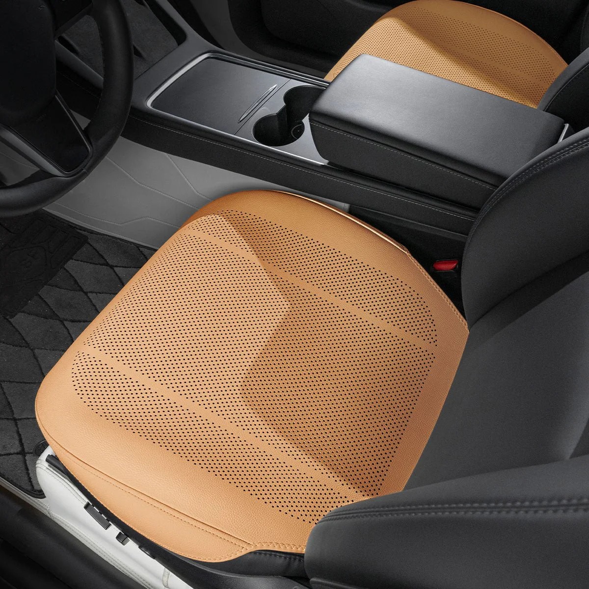 Teslula All-Wheather Leather Car Seat Covers for Tesla Model 3/Y/S/X