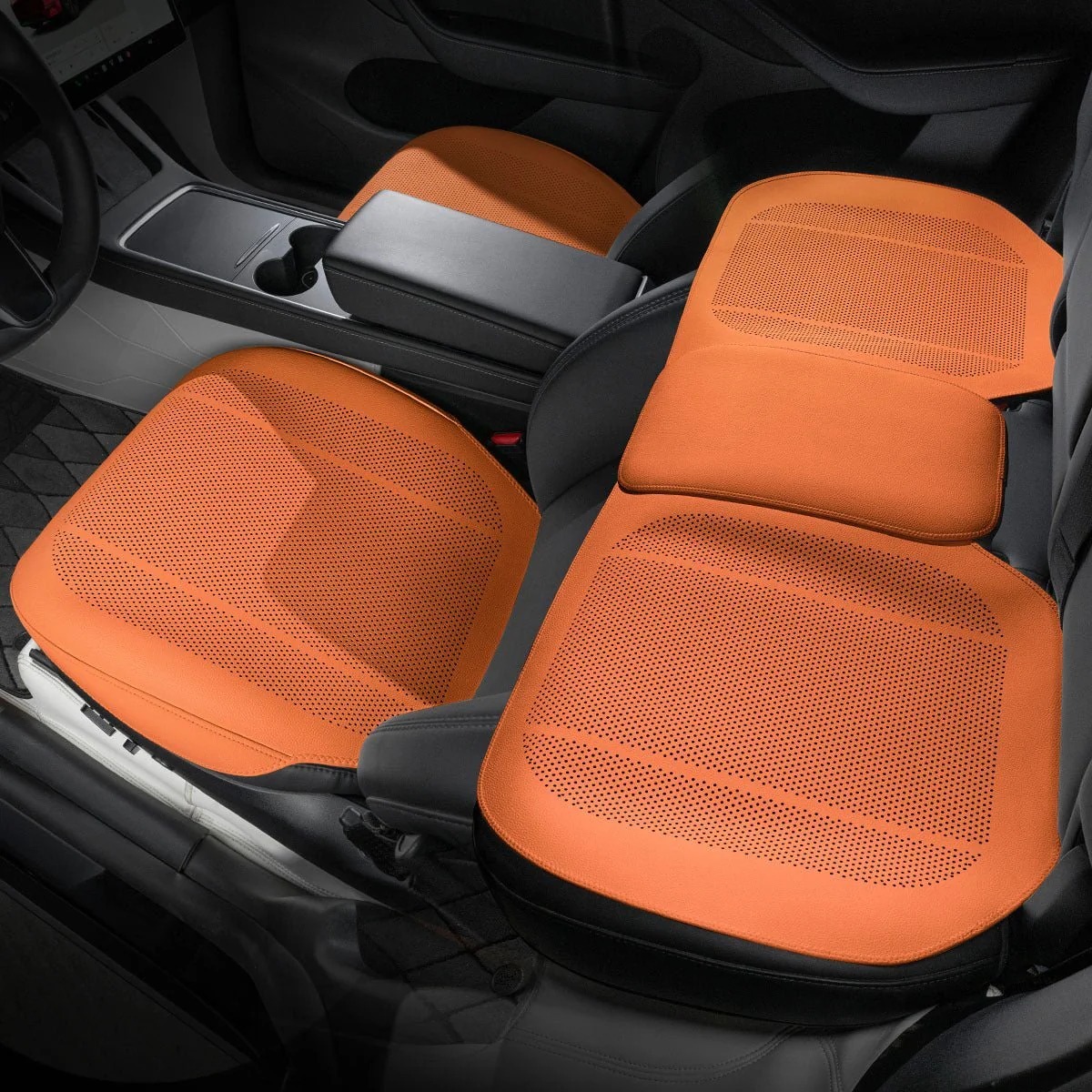 Teslula All-Wheather Leather Car Seat Covers for Tesla Model 3/Y/S/X