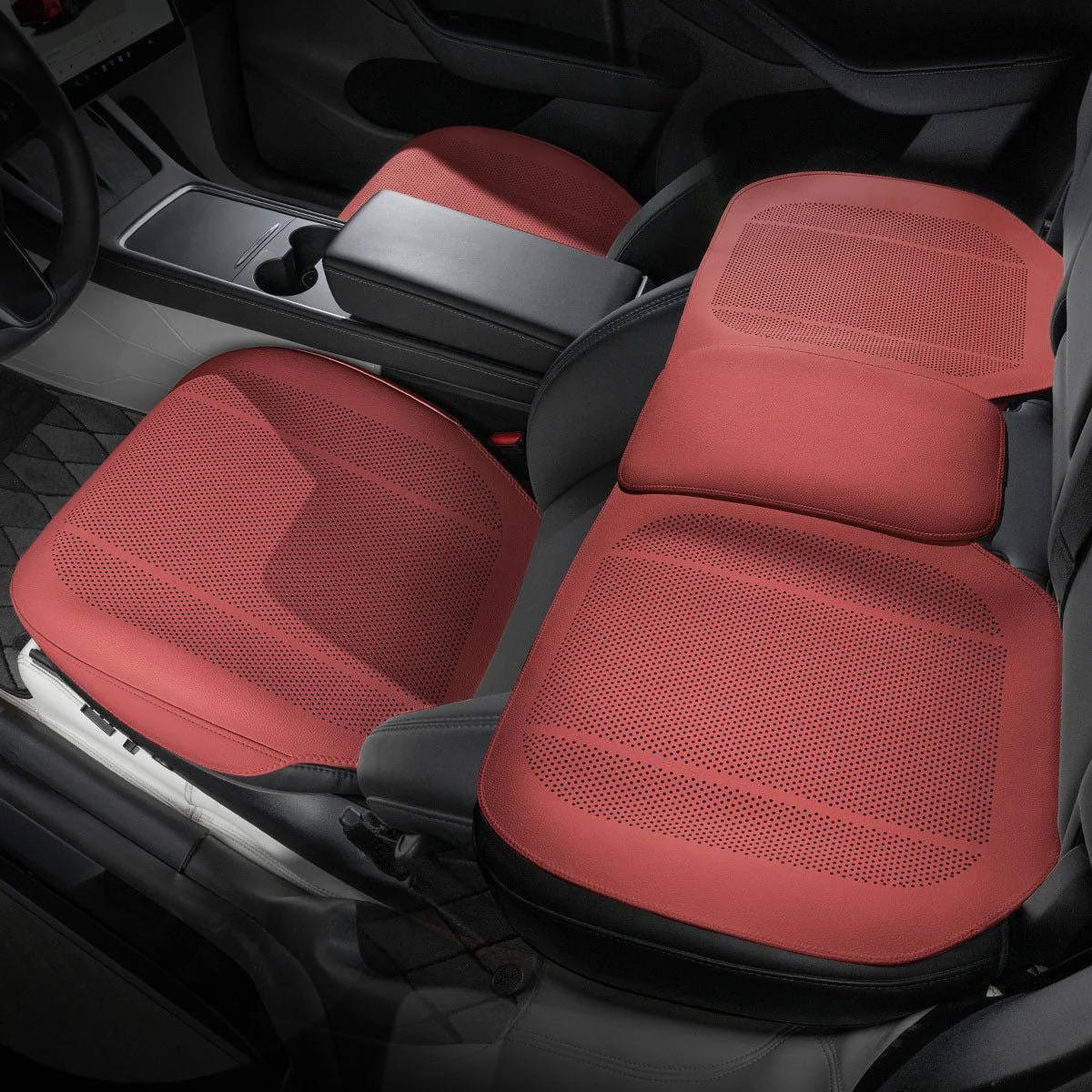 Teslula All-Wheather Leather Car Seat Covers for Tesla Model 3/Y/S/X