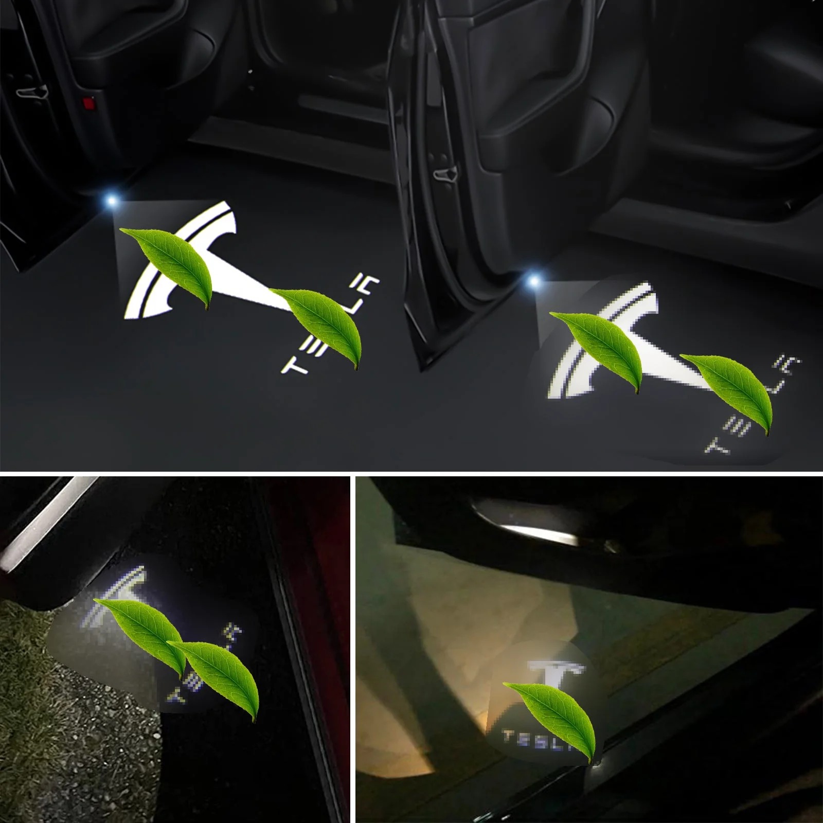 Teslula LED Puddle Lights for Tesla - Logo Projector Door Lights