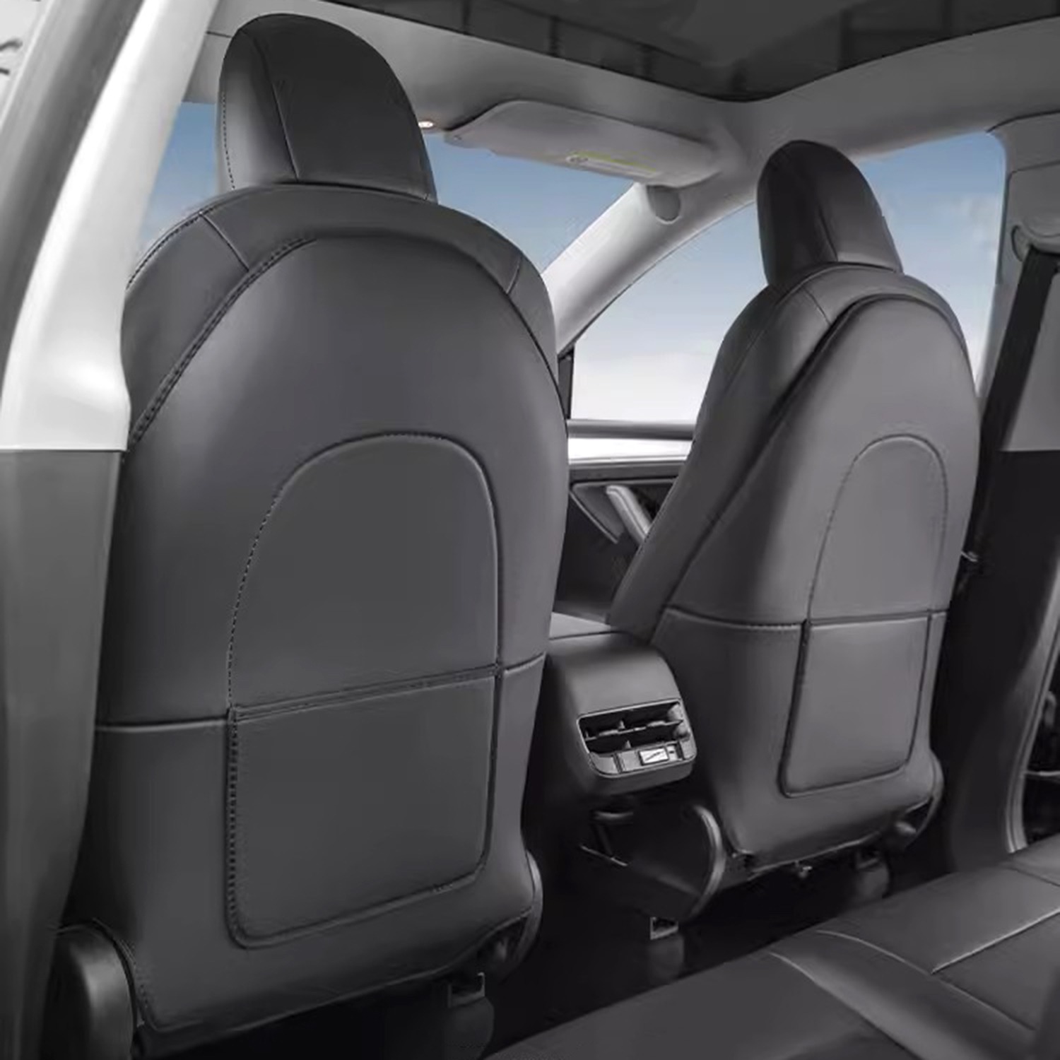 Tesla Seat Back Protectors - Waterproof Kick Mats for Model Y/X/S/3