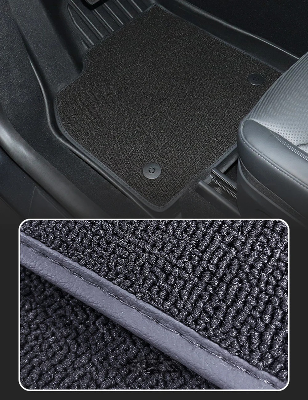 Teslula TPE+Carpet Double Layer Floor Mats for Model Y Juniper