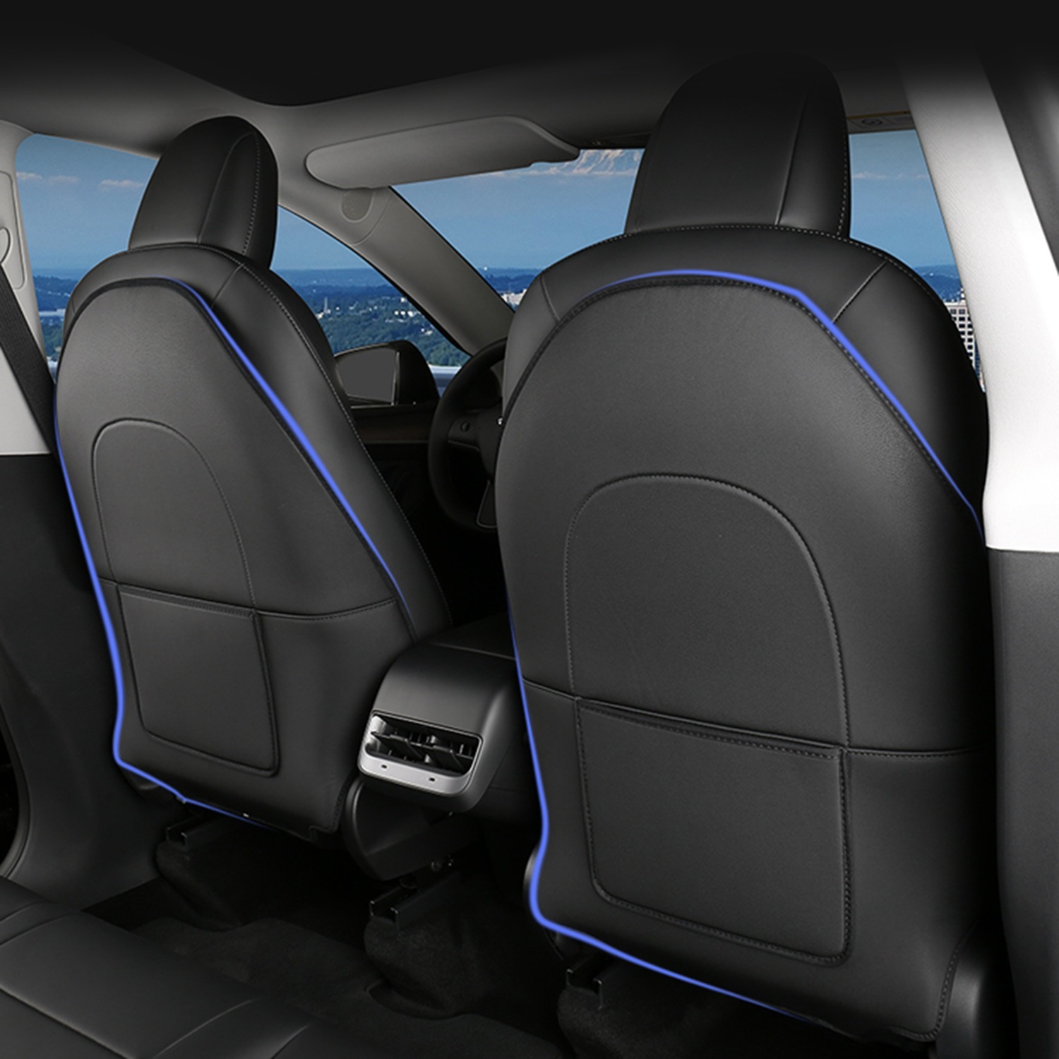 Tesla Seat Back Protectors - Waterproof Kick Mats for Model Y/X/S/3