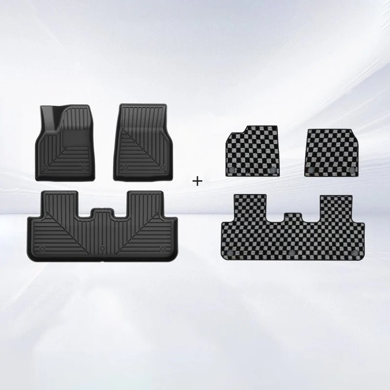 Teslula TPE+Carpet Double Layer Floor Mats for Model Y Juniper