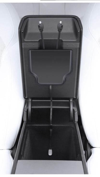 Teslula Armrest Box Hidden Expansion Dock for Model Y Juniper & Model 3 Highland