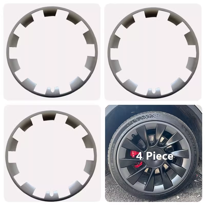 Tesla Model Y Juniper 20" Rim Protectors:ABS Hub Caps Set (4)|Teslula