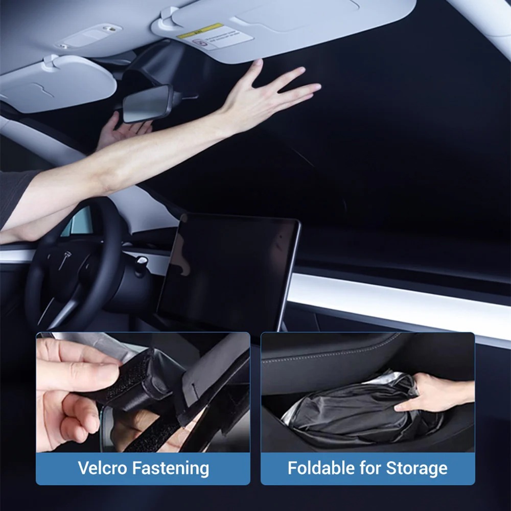 Teslula Front Windshield Sunshade for Tesla Model 3 / Model Y