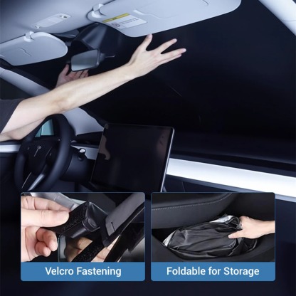 Teslula Front Windshield Sunshade for Tesla Model 3 / Model Y