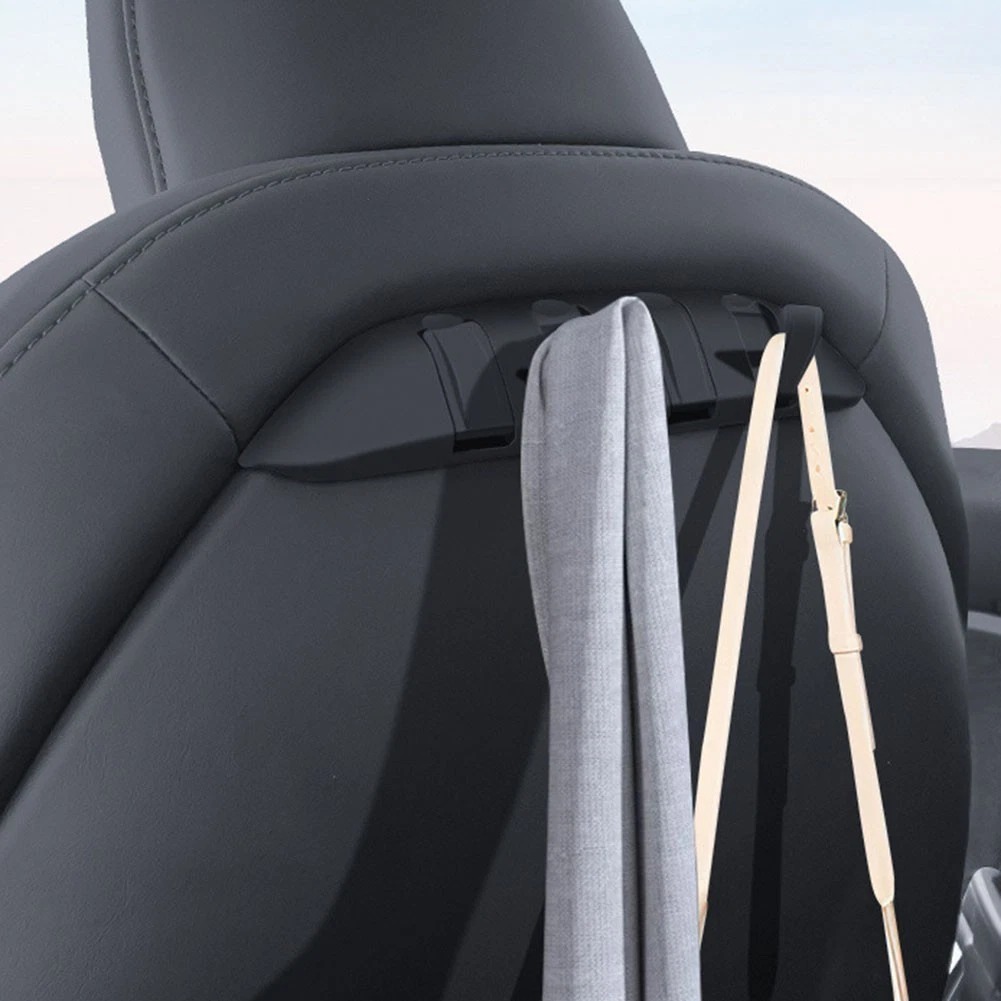 Tesla Model 3/Y Foldable Seat Hooks | 4-in-1 Bag Holder & Organizer