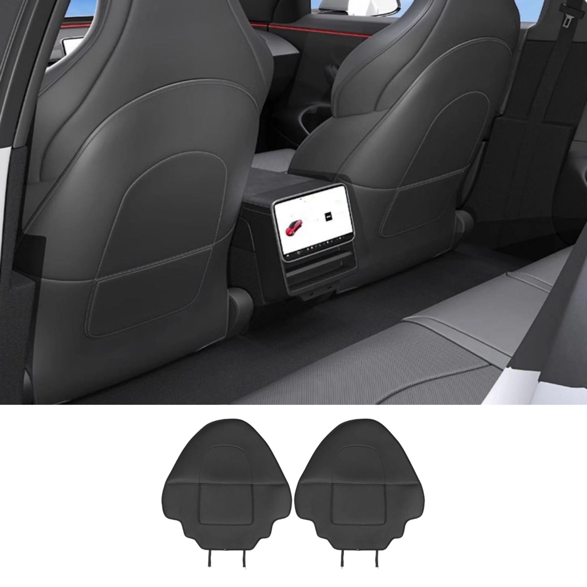Tesla Seat Back Protectors - Waterproof Kick Mats for Model Y/X/S/3