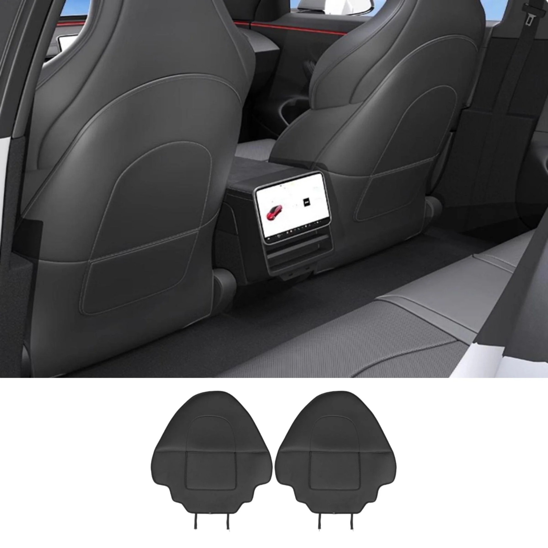 Tesla Seat Back Protectors - Waterproof Kick Mats for Model Y/X/S/3
