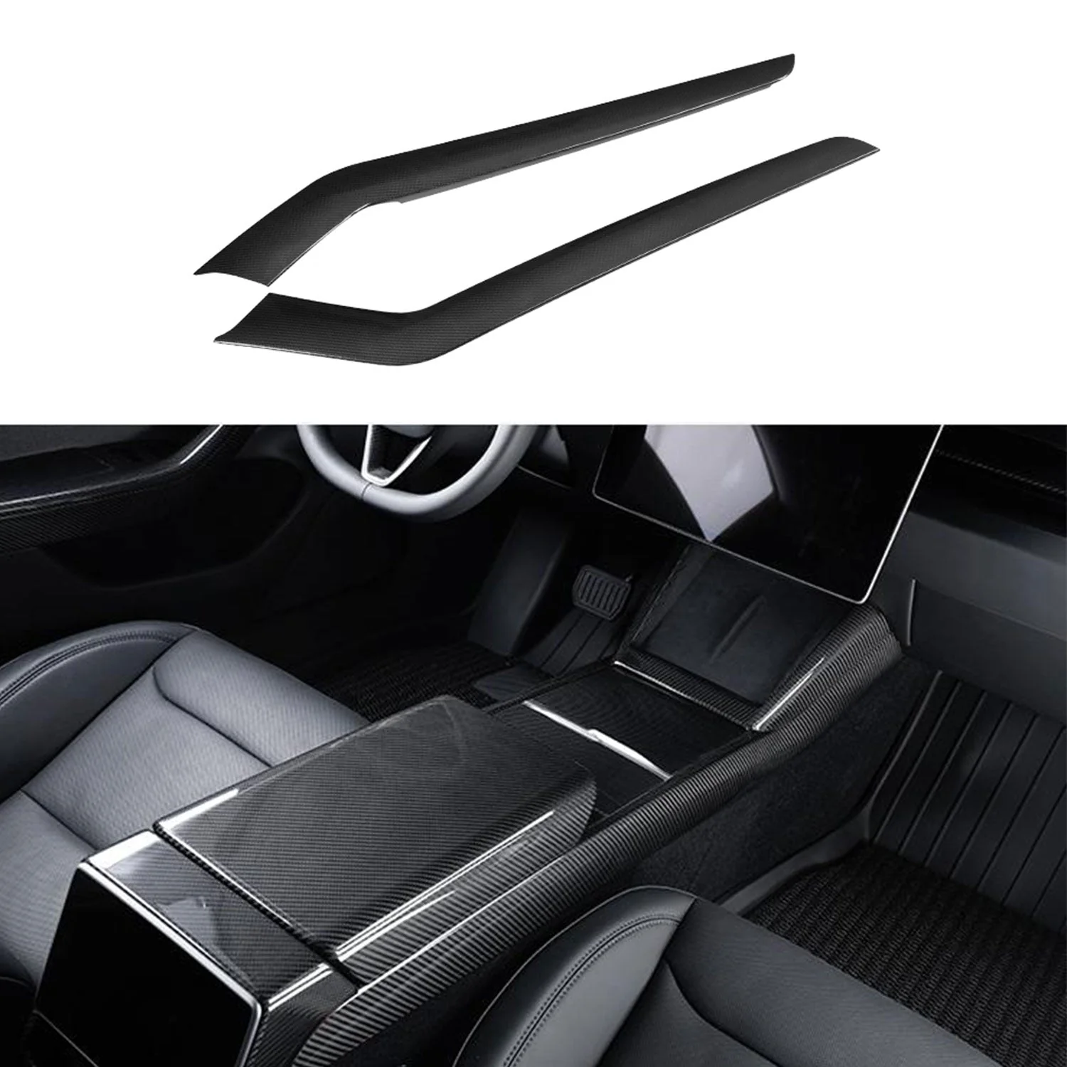 Teslula Dry Carbon Side Panels for Model 3/Y - Scratch-Protection Set