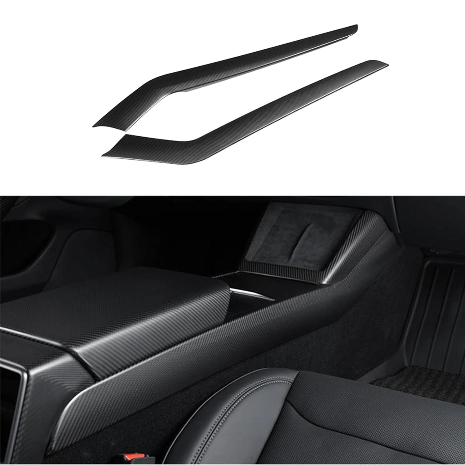 Teslula Dry Carbon Side Panels for Model 3/Y - Scratch-Protection Set