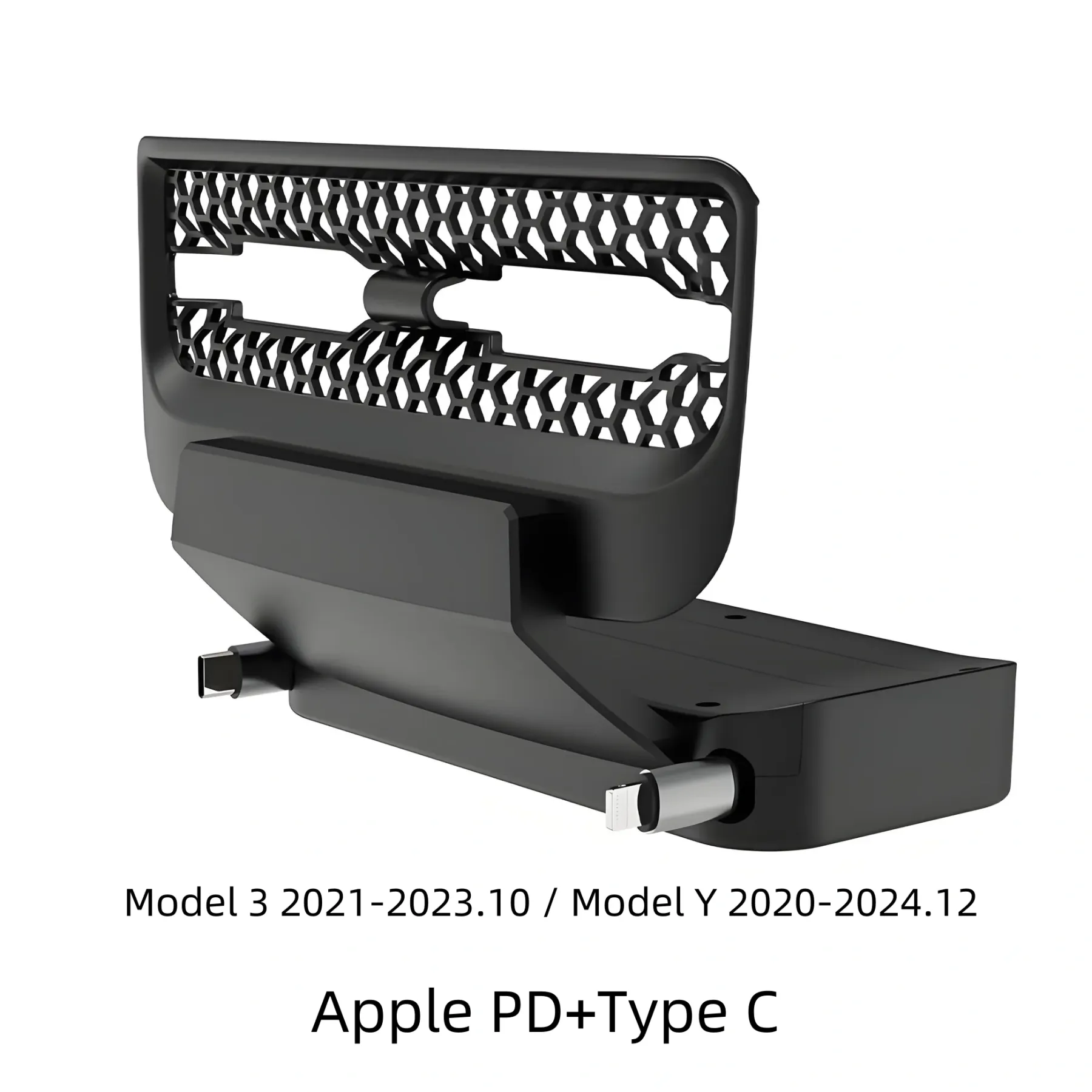 Teslula Rear Central Control Air Outlet Expansion Dock for Tesla Model 3/Y