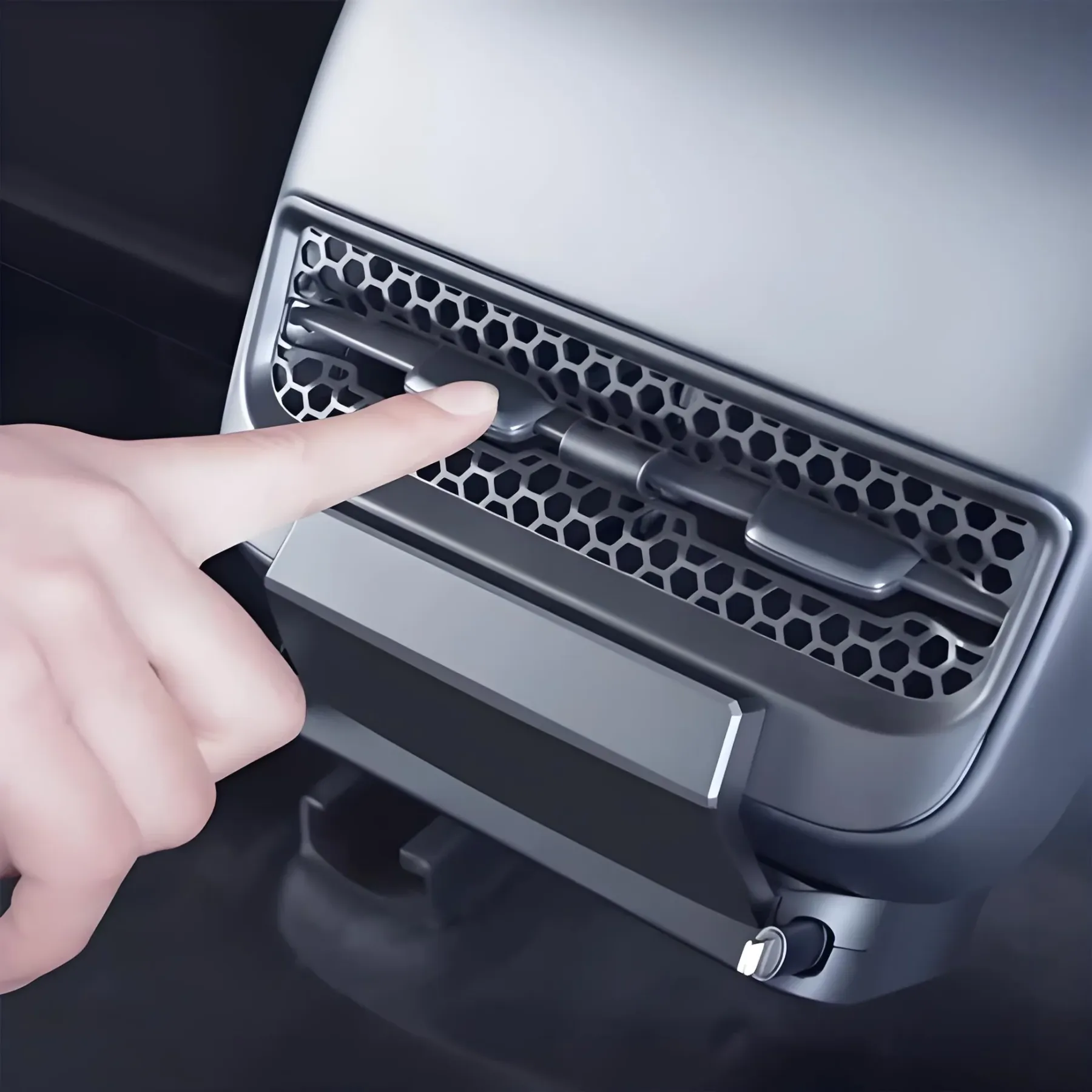 Teslula Rear Central Control Air Outlet Expansion Dock for Tesla Model 3/Y