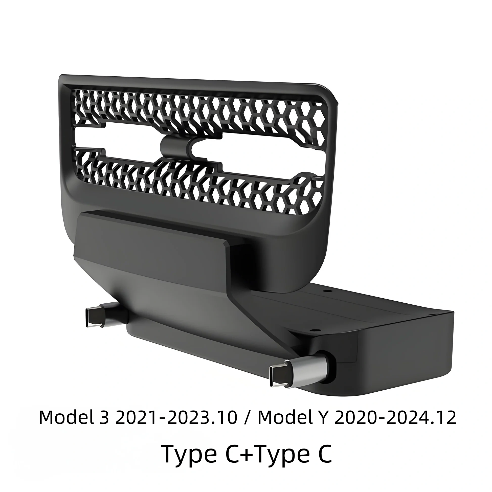 Teslula Rear Central Control Air Outlet Expansion Dock for Tesla Model 3/Y