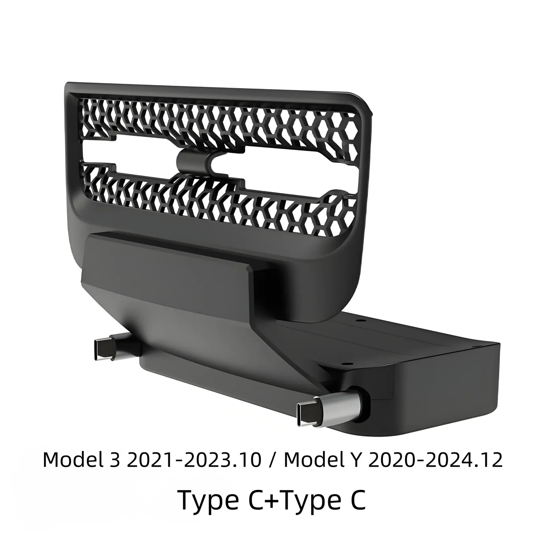 Teslula Rear Central Control Air Outlet Expansion Dock for Tesla Model 3/Y