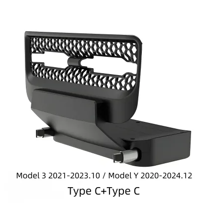 Teslula Rear Central Control Air Outlet Expansion Dock for Tesla Model 3/Y