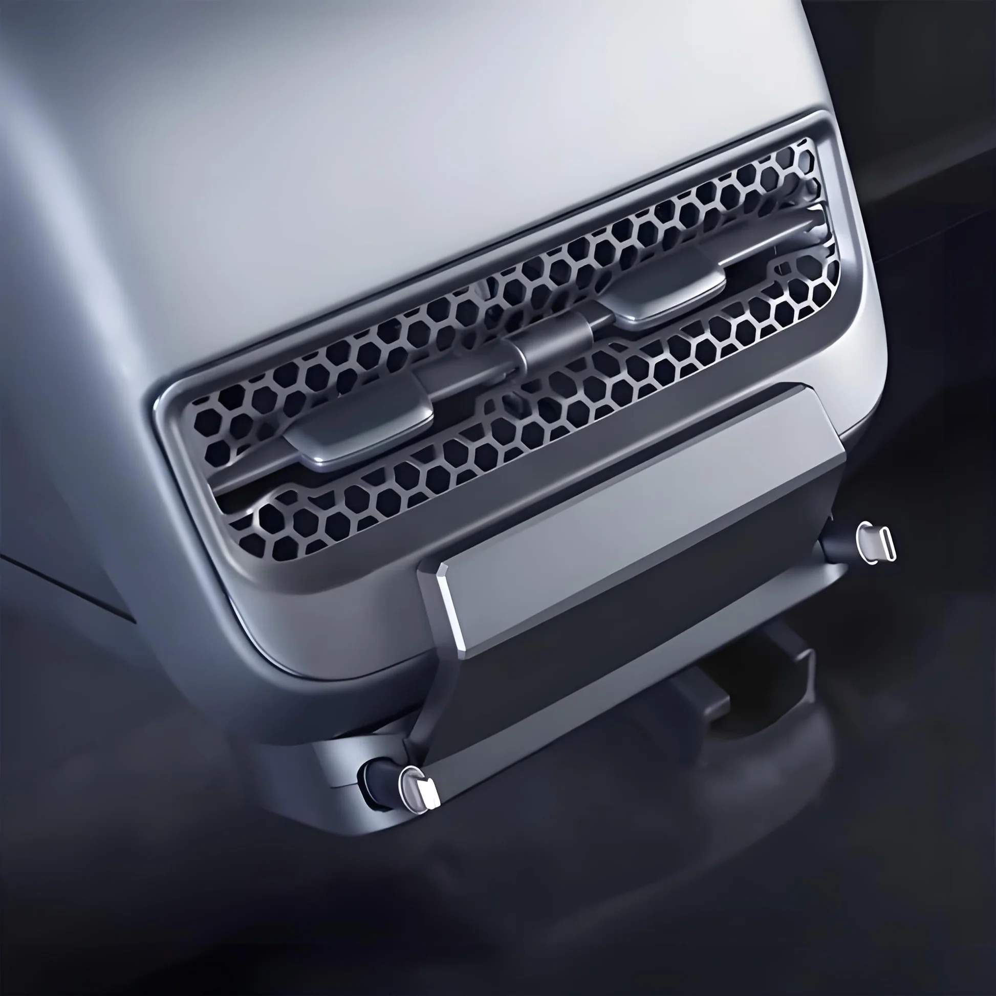 Teslula Rear Central Control Air Outlet Expansion Dock for Tesla Model 3/Y