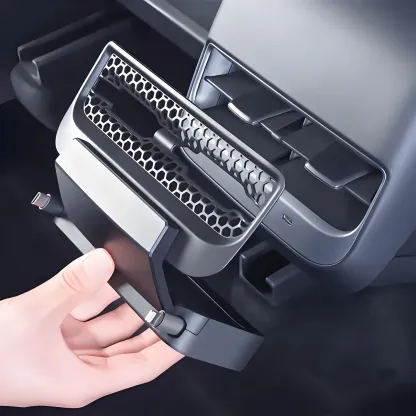 Teslula Rear Central Control Air Outlet Expansion Dock for Tesla Model 3/Y