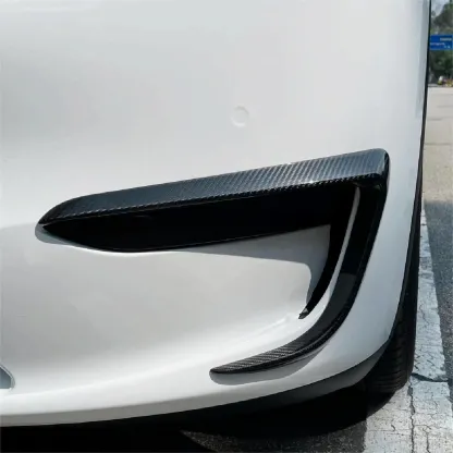Teslula Carbon Fog Light Trim for Tesla Model 3/Y - Carbon Fiber Mods