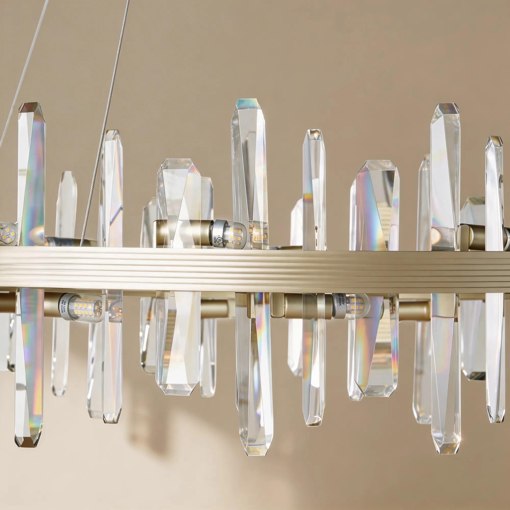 Lumi Clear Beveled Glass Chandelier 31.5in | Z Gallerie