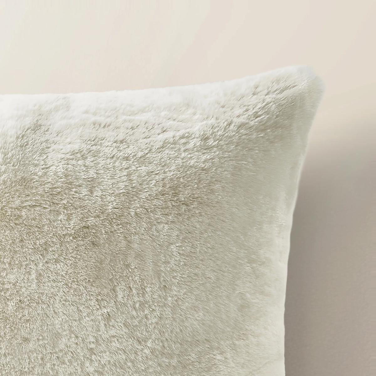 Shay Faux Fur Floor Pillow 30" - Ivory