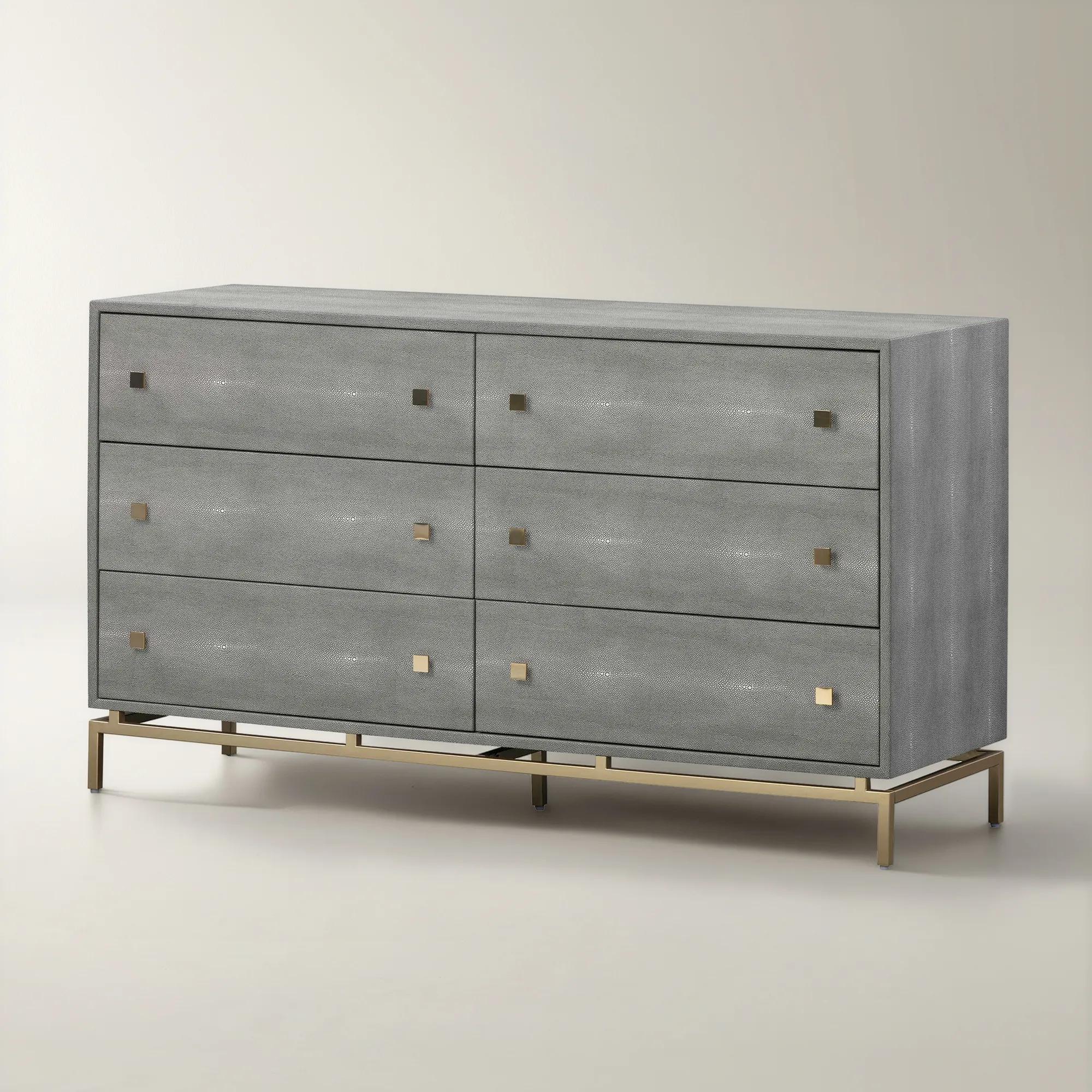 grey dresser 6 drawer Modus Furniture Argento Oak 6-Drawer Dresser– City Mattress main image 1