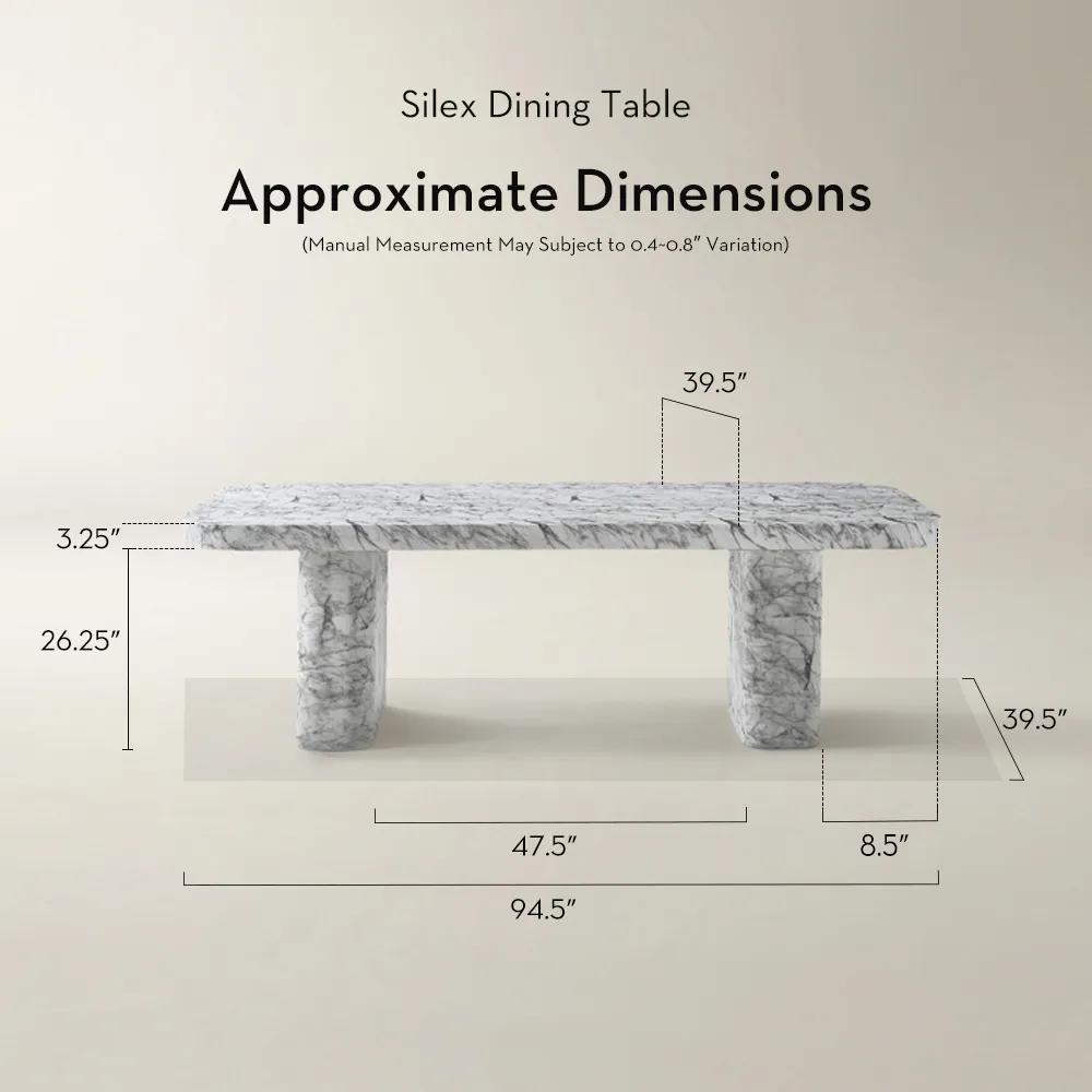家具 Google  Silex Faux Marble Dining Table (94.5