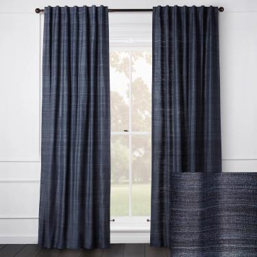 Aiya Silk Midnight Curtain - Custom