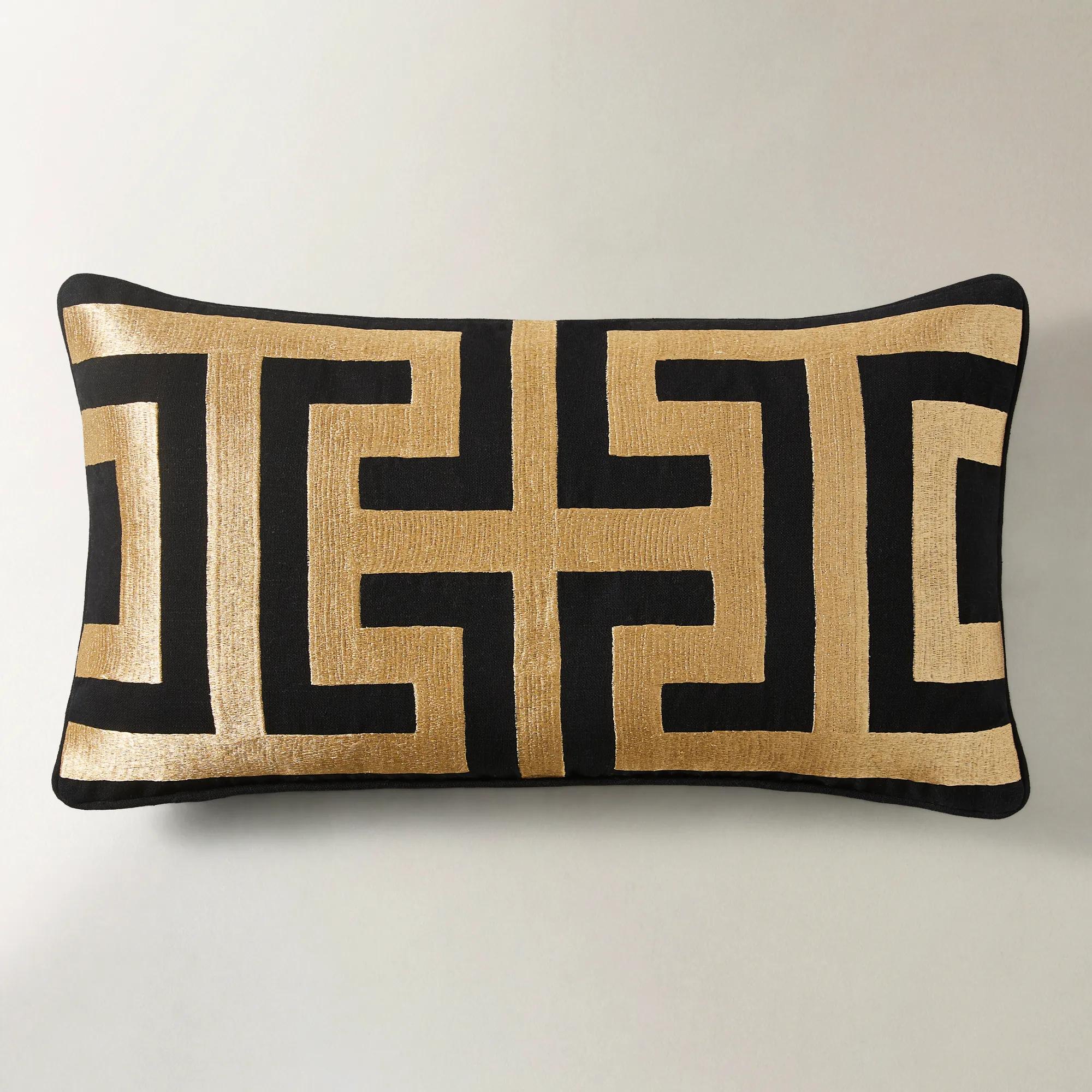 Cace Pillow Collection - Black/Gold