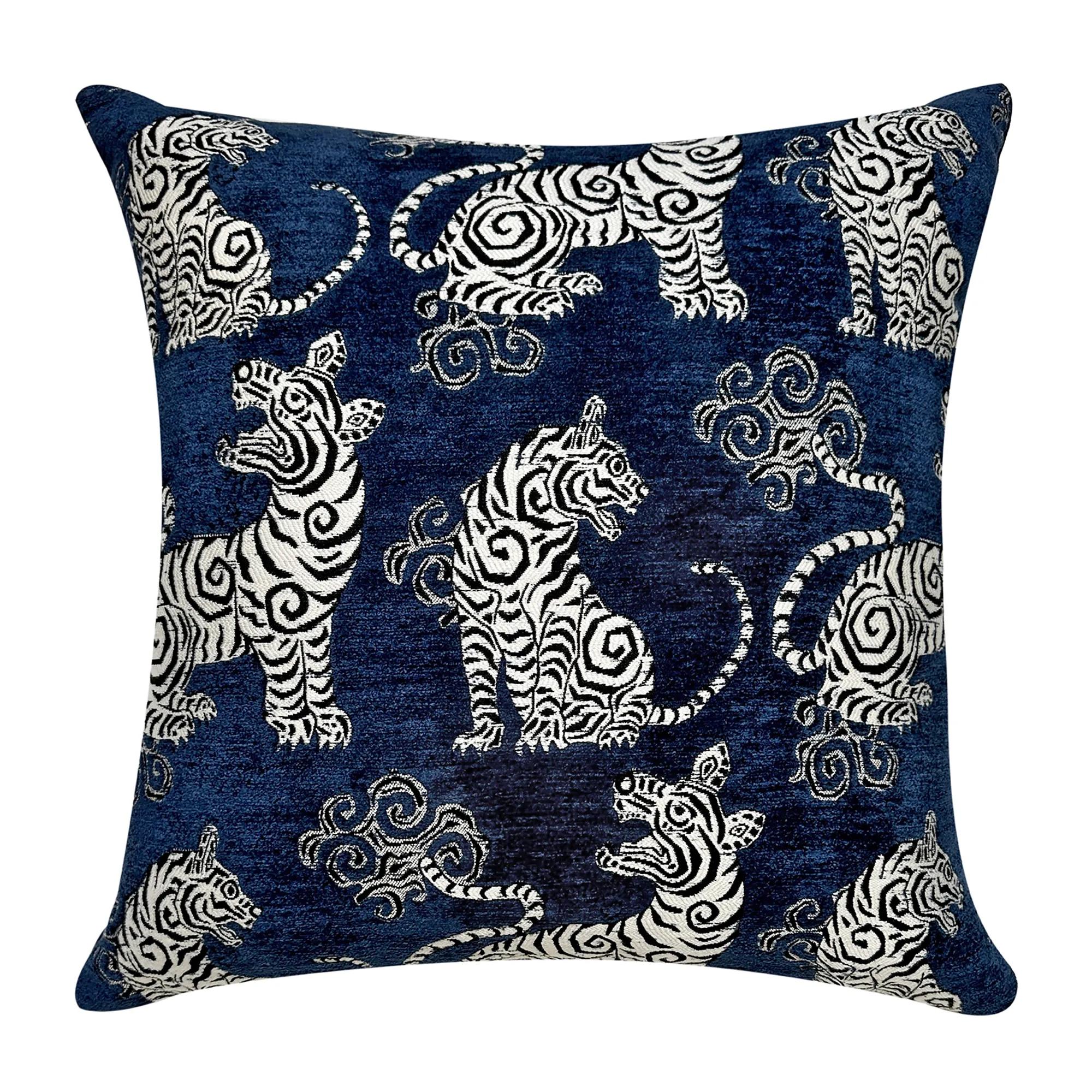 Tigress Pillow 20" - Navy