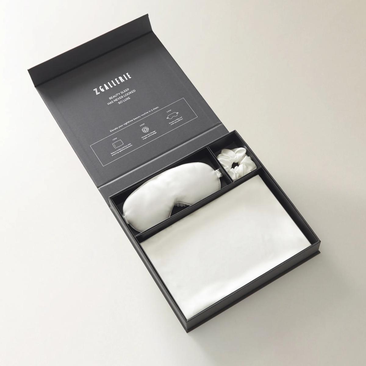 Silk Pillow Case & Mask Set Ivory