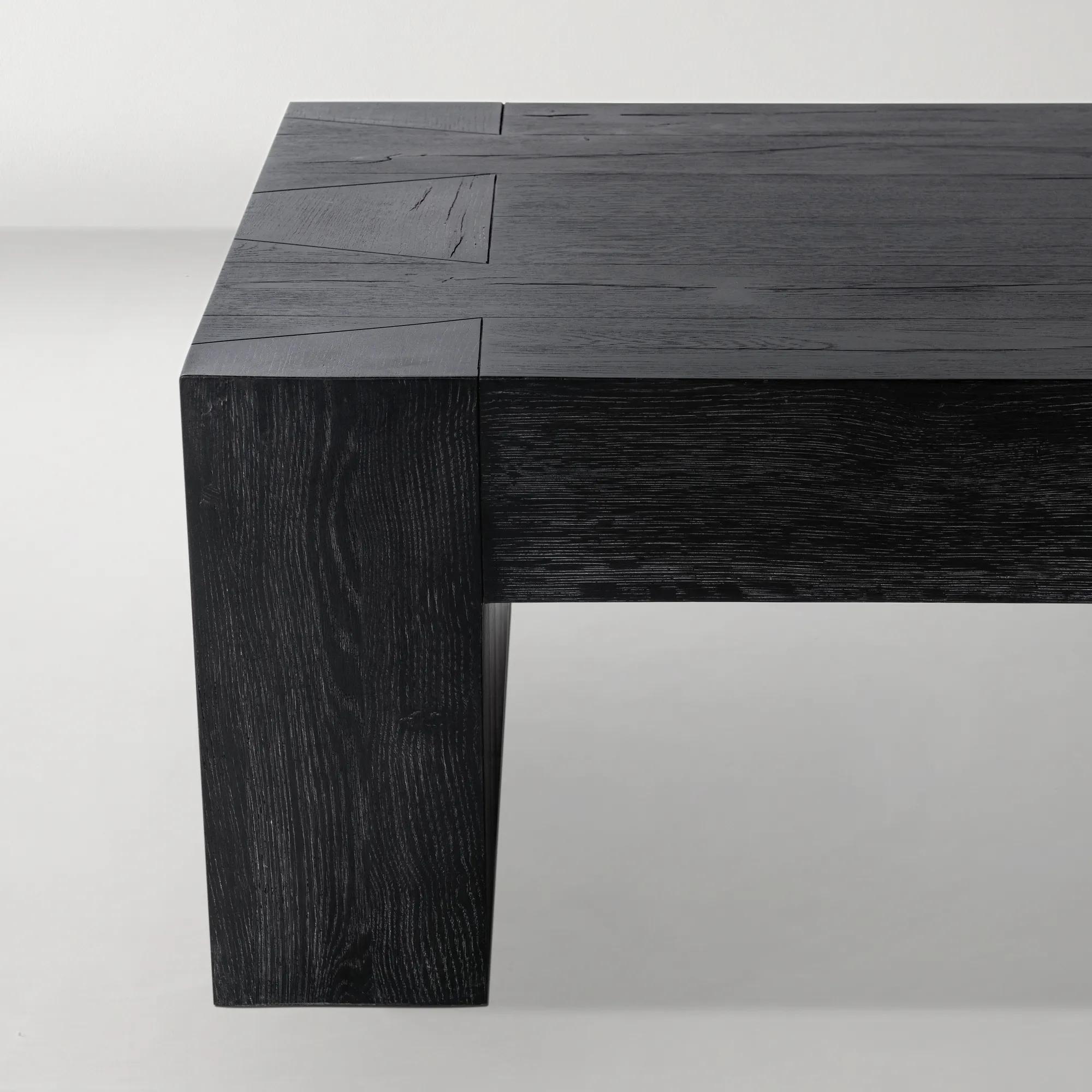 Bristol Reclaimed Oak 60" Coffee Table - Black