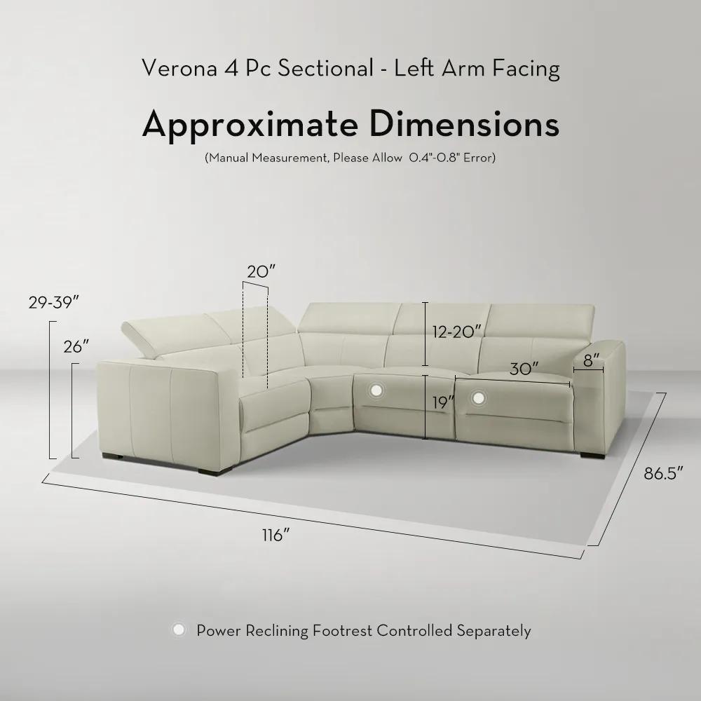 Verona Reclining Leather Sectional