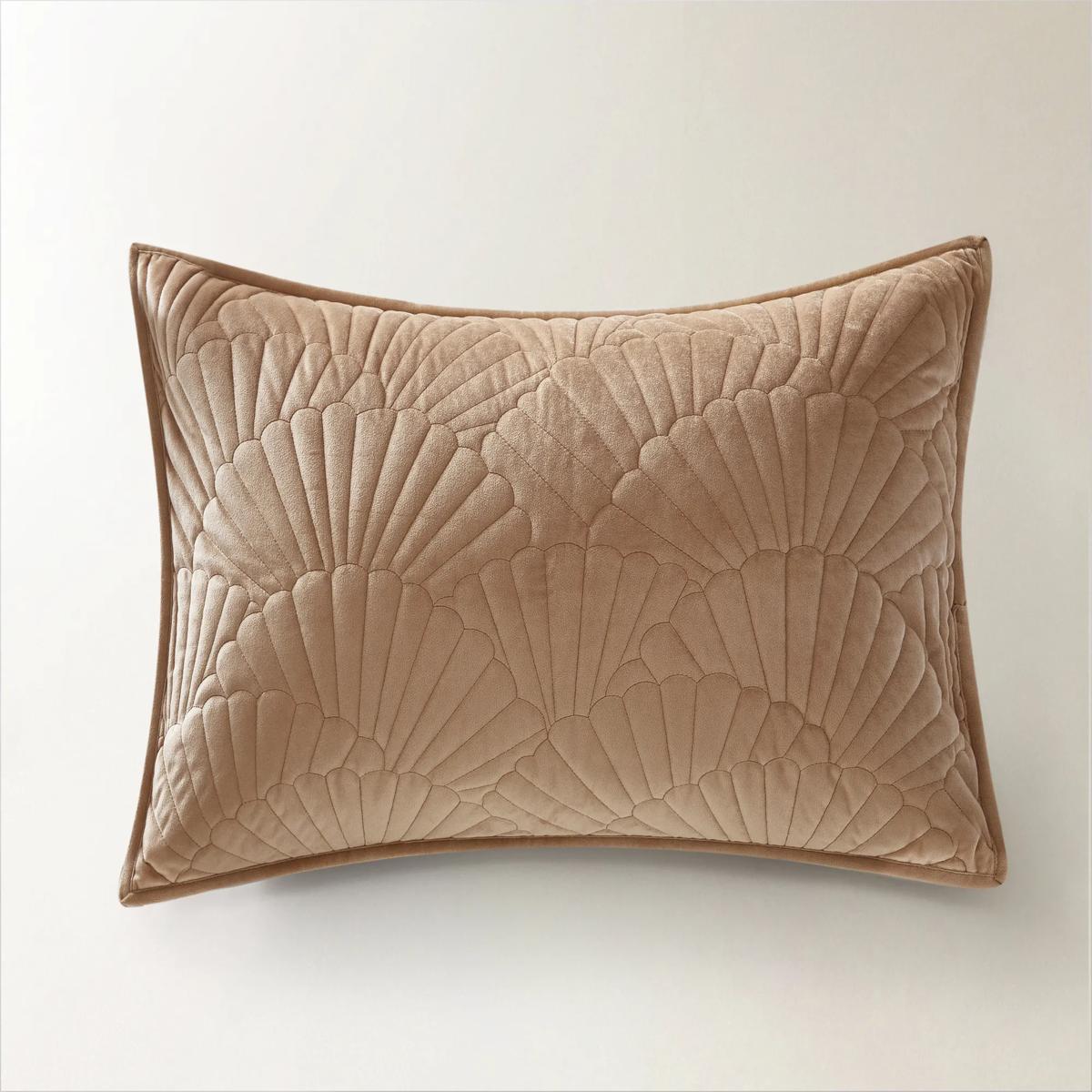 Fan Velvet Quilt Set - Muted Coral