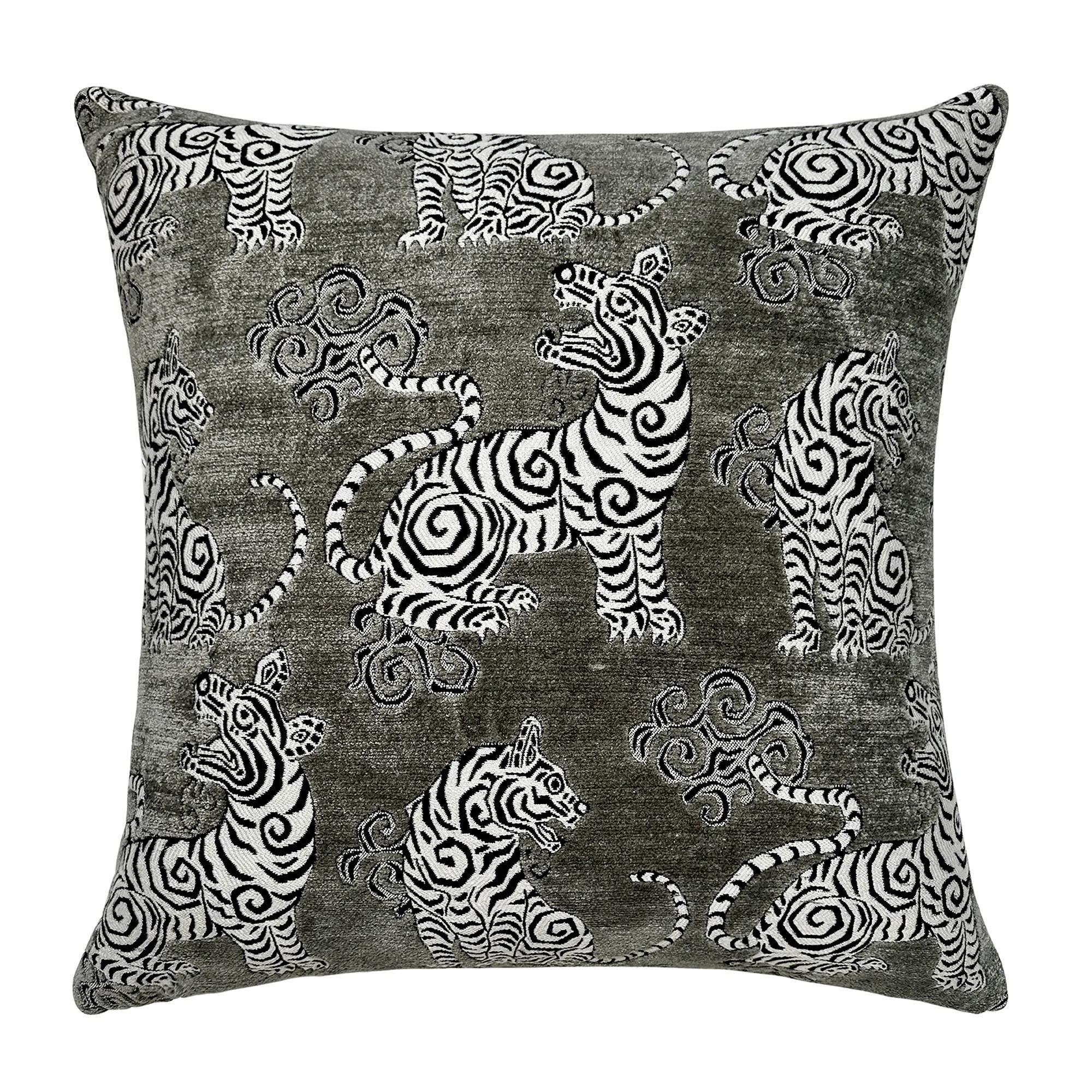 Tigress Pillow 20" - Taupe