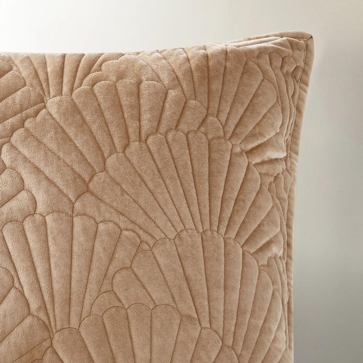 Fan Velvet Quilt Set - Muted Coral