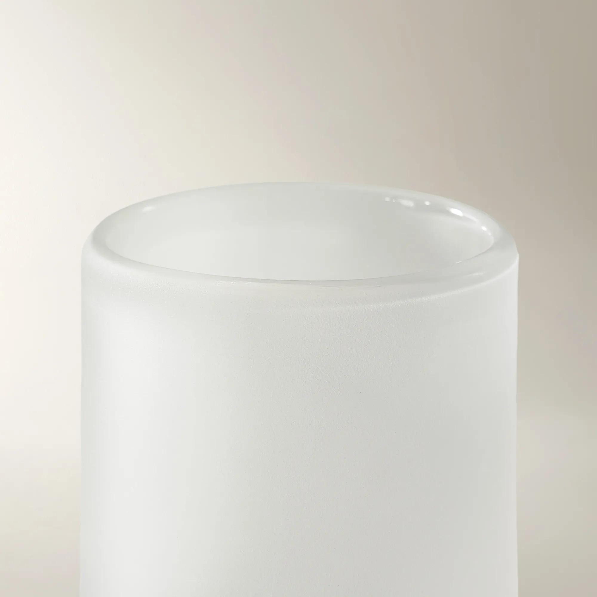 Pierre Glass Vase - Frosted White